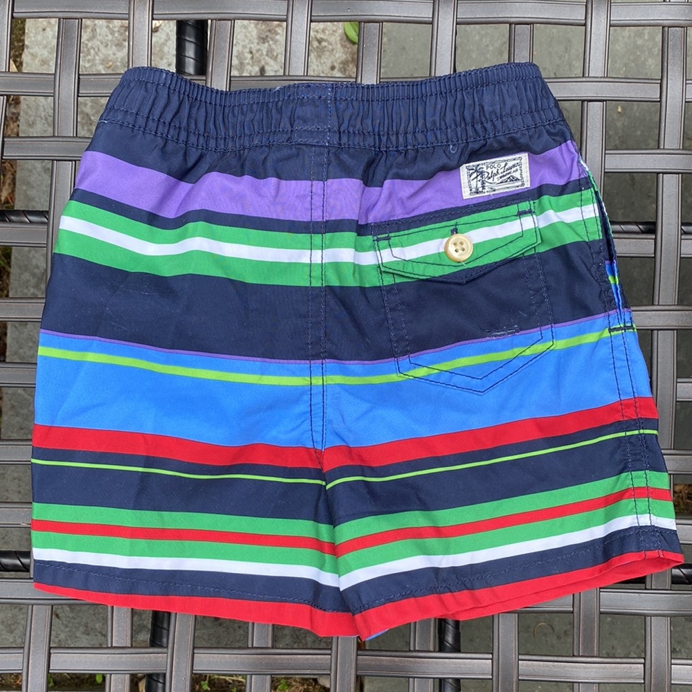 Polo Ralph Lauren Colorful Striped Bathing Suit Size 18M - Picture 2 of 5